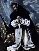 GRECO, El St Dominic in Prayer oil on canvas